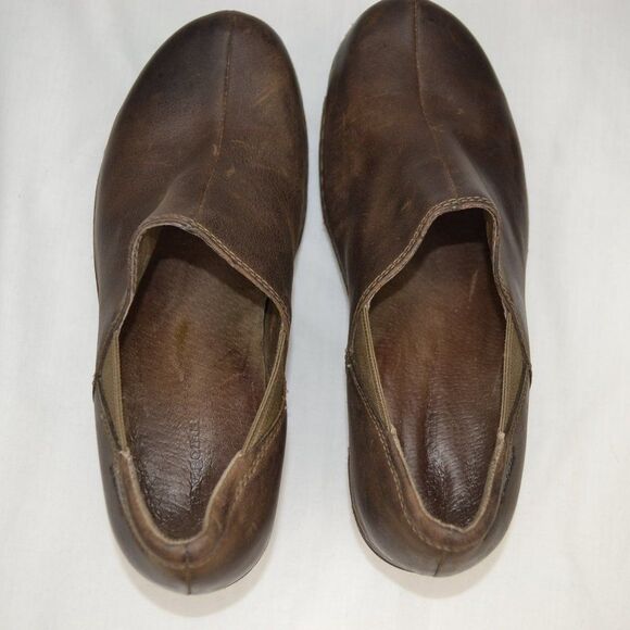 Patagonia Women's 7.5 Brown Leather Slip On Clogs - Picture 7 of 9